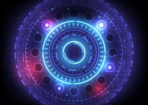 Element of computer data. Abstract hologram hi-tech background. Digital infog Stock Illustration