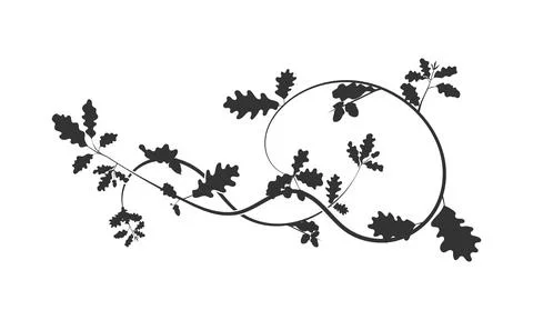 An element for creating an ornament: oak weaving Stock Illustration