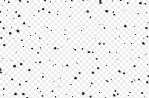 Element decoration black beads on transparent background Stock Illustration