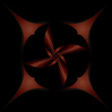 Element for design, on a black background in a frame Stock Illustration