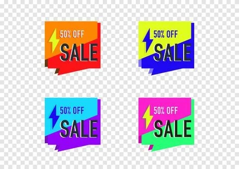 The element design of colorful circle flash sale banner vector ep 03 Stock Illustration