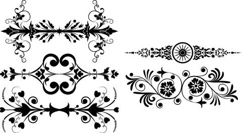 Element for design, corner flower, vector Stock Illustration
