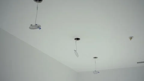 Element of electric light in house construction. Close up 库存影片 288280552