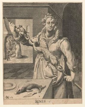 The element fire; Ignis; The four elements. Presentation of the element fi... Stock Photos