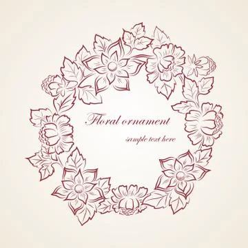 Element floral ornament Stock Illustration