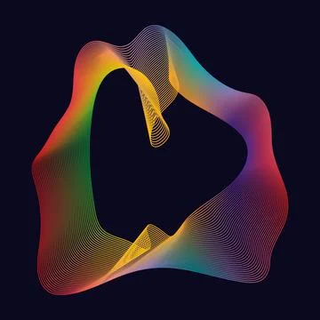 Element with Flowing and blend effect. Amorphous Abstract linear Swirl. Mul.. Stock-Illustration