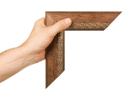 Element of the frame  in hand Stock Photos