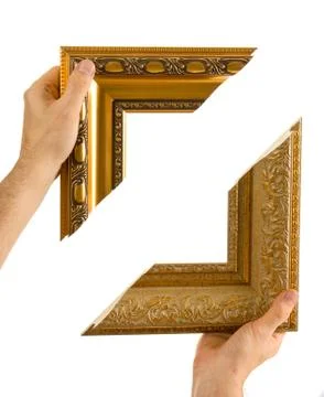 Element of the frame  in hand Stock Photos