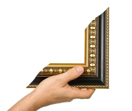 Element of the frame  in hand Stock Photos