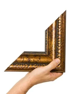 Element of the frame  in hand Stock Photos