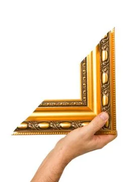 Element of the frame  in hand Stock Photos