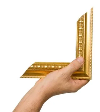 Element of the frame  in hand Stock Photos