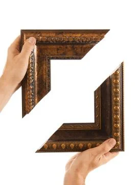 Element of the frame  in hand Stock Photos