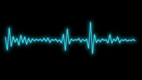 Element of futuristic interface, blue pulsating meter of electronic signals Video stock 205962841