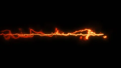 Element of futuristic technology. Orange ray of energy on black background Stock Footage 259992759