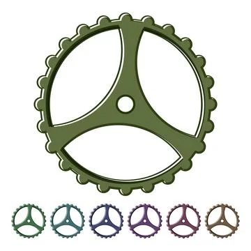 Element gear cartoon vector graphic Stock Illustration