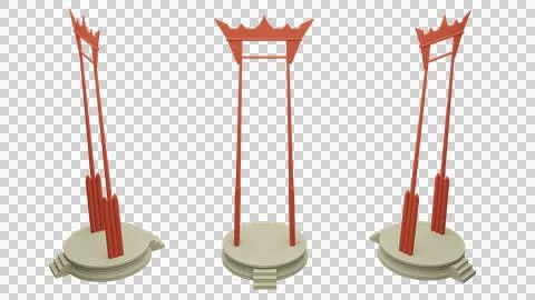 Element of giant swing sao ching cha top view. Stock Illustration