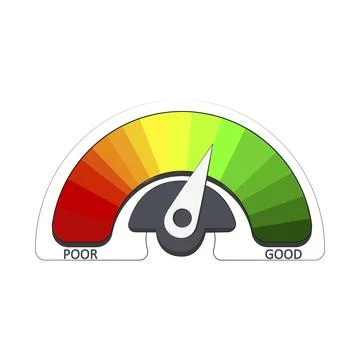 Element graphic design indicator credit customer rate with bright colored s.. Stock Illustration