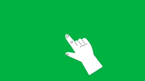 Element Hand icon tap on screen expression gesture Stock Footage 343322015