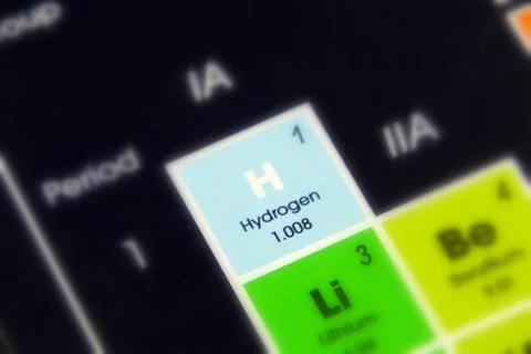 Element Hydrogen, H Stock Photos