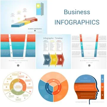 Element Infographics diagram three steps, options, parts, processes. Stock Illustration