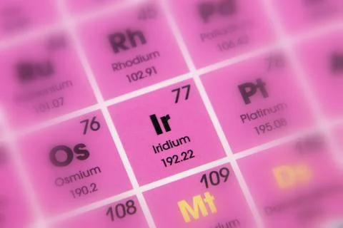 Element Iridium, Ir Stock Photos