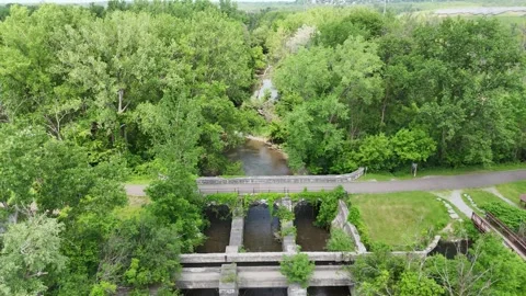 The Element - Limestone Creek Aqueduct - Syracuse, NY Video stock 336543094