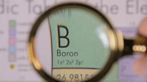 Element magnify B boron Stock Footage 92225726