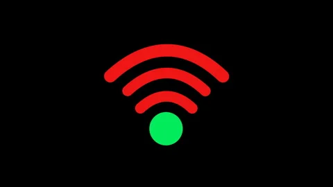 Element of mobile display indicating very low Wi-Fi signal Stock Footage 248087976