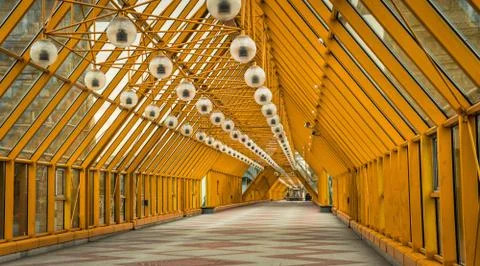 Element of modern bridge. Fotos Stock