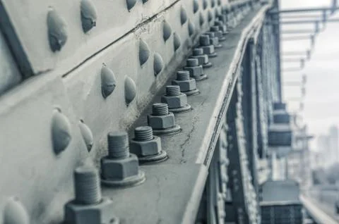 Element of modern bridge. Stock Photos