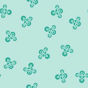 Element molecular structure glyph vector seamless pattern Stock Illustration