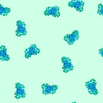 Element molecular structure isometric icon seamless pattern Stock Illustration