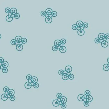 Element molecular structure line vector seamless pattern Stock Illustration