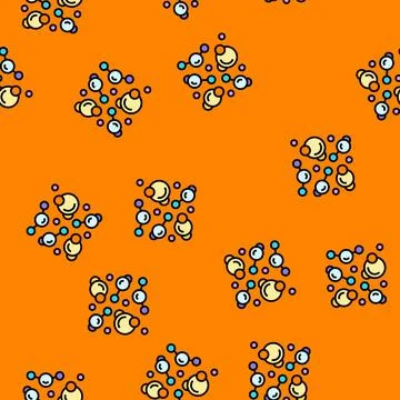Element molecular structure vector seamless pattern Stock Illustration