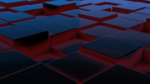 Element motion boxes background. Abstract dark and red-colored boxes Stock Footage 103421011