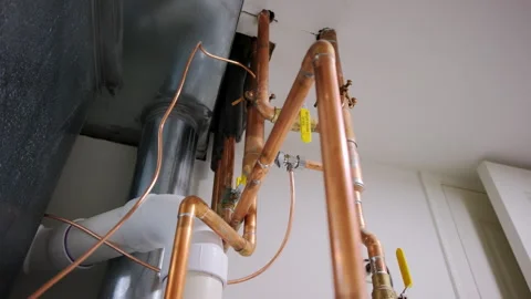Element of Mounted HVAC system air conditioner return and heating system in Stock Footage 295970182