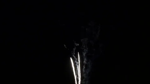 Element of multicolored firework on black background to create a set of salutes. Video stock 121068047