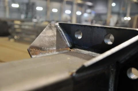 Element of a part of a welded structure, a weld seam by arc welding Stock Photos