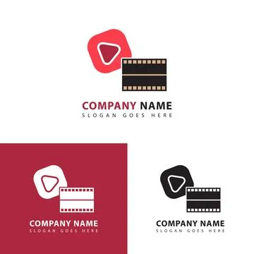 Element play logo design Stock Illustration