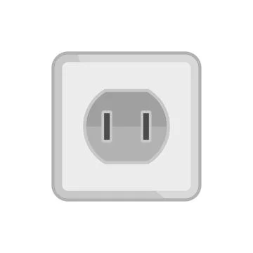 Element power socket icon flat isolated Stock Illustration