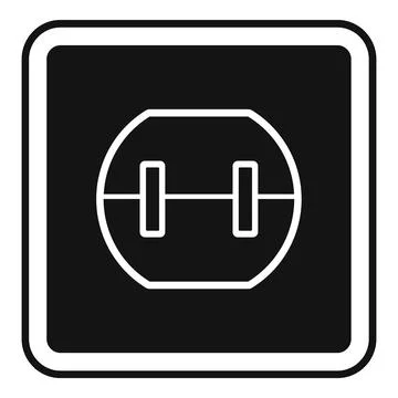 Element power socket icon, simple style Illustrazione stock