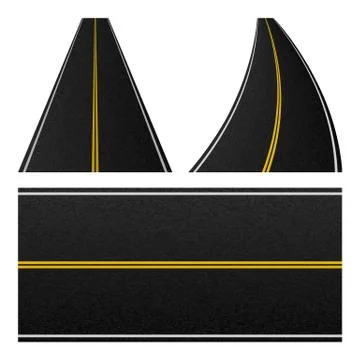 Element of road stripe. Set of marking highway. empty traffic road pattern. V Stock Illustration