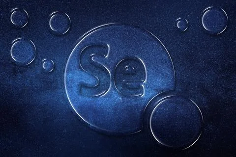 Element Se Selenium, Mineral Vitamin complex dietary supplement Stock Illustration