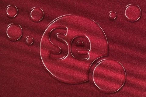Element Se Selenium, Mineral Vitamin complex dietary supplement Stock Illustration