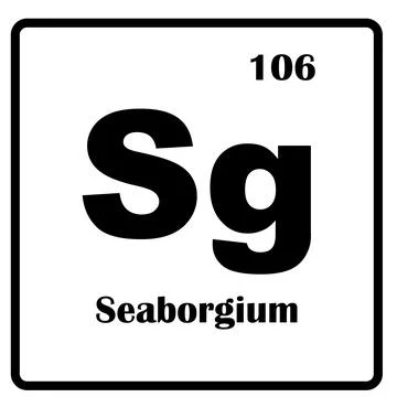 Element Seaborgium icon Stock Illustration