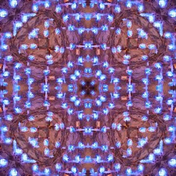 Element of seamless pattern, handkerchief, square - blue lights on a pink bac 스톡 사진