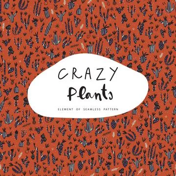 Element of seamless pattern. Little cactus set. Template for print Illustrazione stock