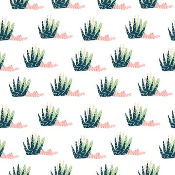 Element of seamless pattern. Stylized nature plant shapes. Vector illustration Stock Illustration