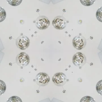 Element of seamless pattern, tile, pattern - white ceiling. Geometry. A kalei Stock Photos